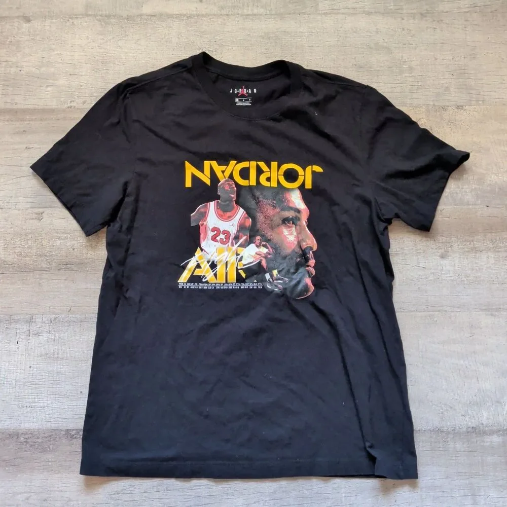 Air Jordan 23 Michael Jordan Short Sleeve Graphic T-shirt Men’s L 2-sided Black